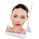 SKONYON Makeup Mirror with Lights Lighted Vanity Mirror with 16 LED Lights Touch Sensor Control and Memory Function, White