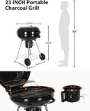 22インチ オリジナル ケトル プレミアム チャコールグリル ブラック 温度計内蔵