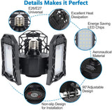 LED ガレージ ライト 110V E26 超高輝度 調節可能 LED ショップ ライト ガレージ、ワークショップ、作業台、納屋、倉庫、全エリア、地下室用