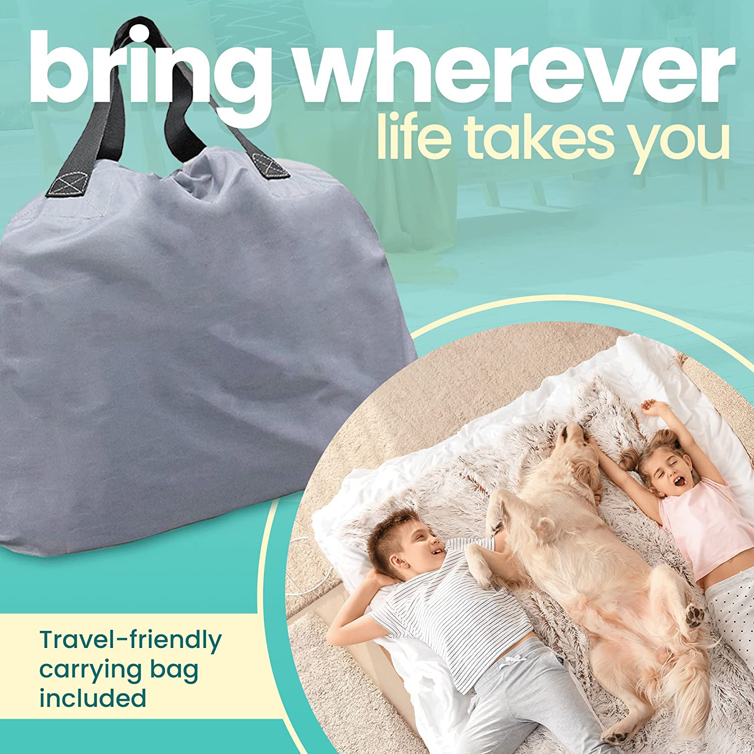 18インチ クイーンデラックスエアベッド(ポンプ内蔵)