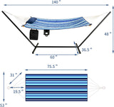 カタリナビーチのスタンド付き12フィートのファブリックハンモック