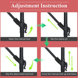 10 フィート スチール カンチレバー オフセット 屋外パティオ傘 (赤)