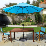 7.5 ft. Market Outdoor Patio Umbrella with Push Button Tilt and Crank in Turquoise