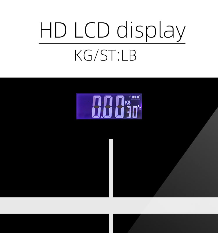 SKONYON 高精度体重計 バックライト付きディスプレイ、ステップオンテクノロジー、400 ポンドの容量と正確な体重測定、ブラック
