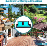 2人用ブラックスチールパティオスイング、ターコイズクッション付き