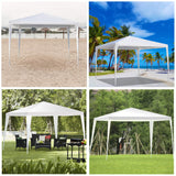 10 ft. x 10 ft. White Canopy Tent Heavy-Duty Wedding Party Tent Canopy