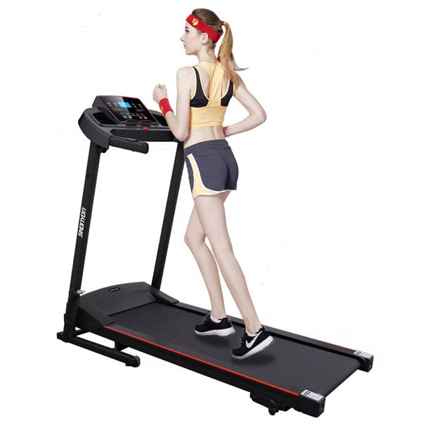 SKONYON Electric Folding Treadmill 2.0 HP for Home Use, Easy Assembly Compact Running Machine with Speaker and Cup Holder
