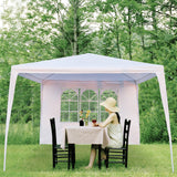 Tent Outdoor Side Walls Canopy Tent Three Sides Waterproof 10x10?? Tent with Spiral Tubes White
