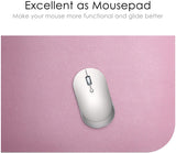 SKONYON 両面デスクパッドプロテクター、大型ゲーミングマウスパッド、31.5インチ x 15.7インチ PUレザーデスクパッド、キーボードとマウス用、デスクマット、パープル/ピンク