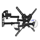 テレビ壁掛けマウント 17インチ~55インチ コーナーフルモーション関節式テレビ壁掛けマウントブラケット、ブラック