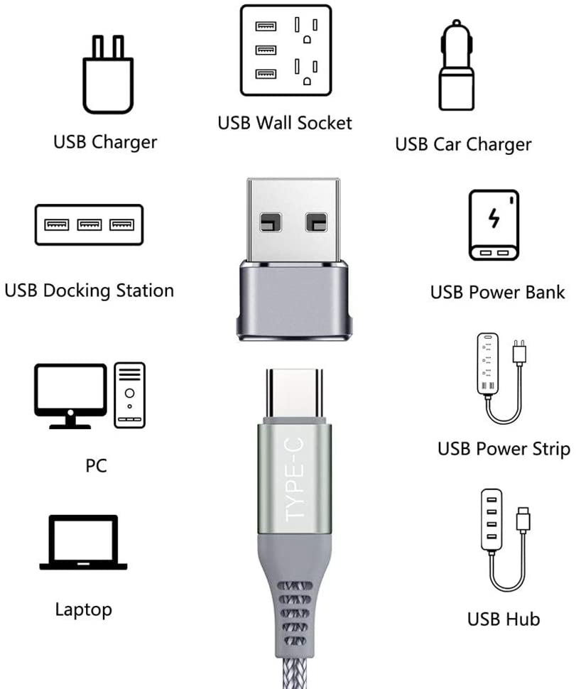 USB C - USB アダプター (2 個パック)、SKONYON USB-C メス - USB オス、USB タイプ C - USB OTG アダプター、iPhone 11 12 Pro Max、Samsung Galaxy Note 10 S20 Plus 20 S20+ 20+ Ultra 対応