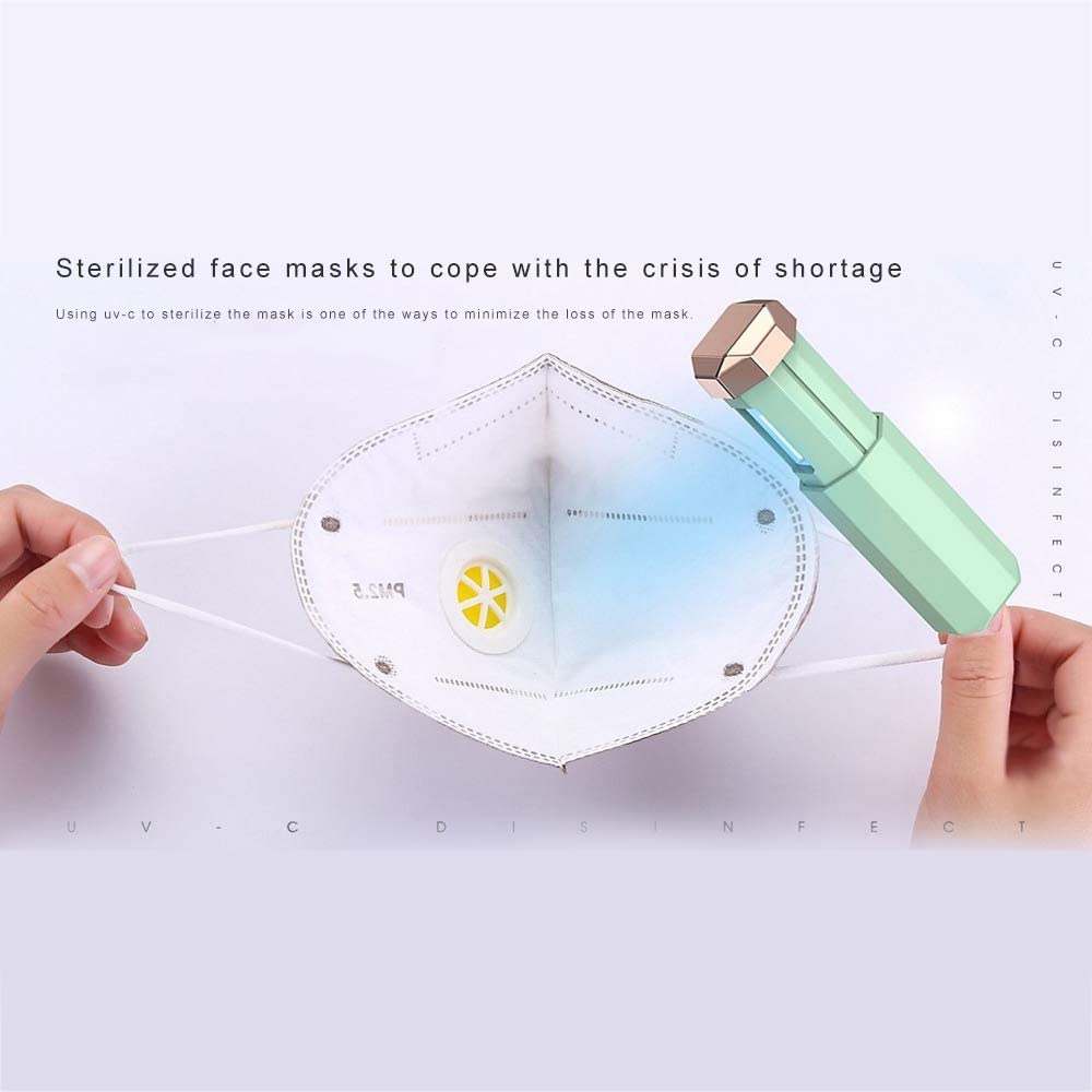 UVライトサニタイザー ポータブルUV LED殺菌ランプ ミニ消毒ランプ スマートフォン 家庭用 車用 電動USB 紫外線サニタイザーワンド 旅行 ホテル用