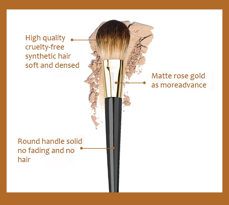 アイシャドウ、ファンデーション、ブラッシュ、コンシーラー用メイクブラシセット 5 点