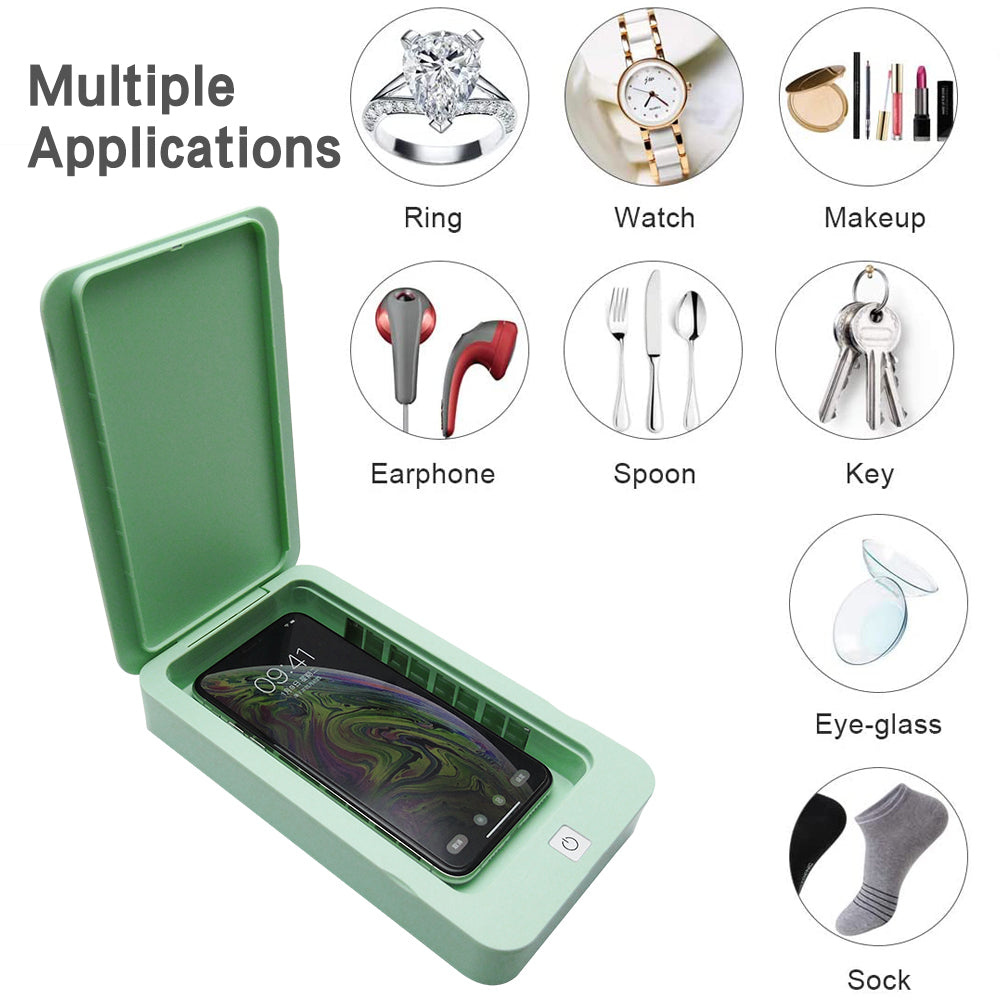 UVライトサニタイザー、ユニバーサル携帯電話殺菌装置、iOS Android携帯電話用アロマセラピー機能付き電話クリーナー