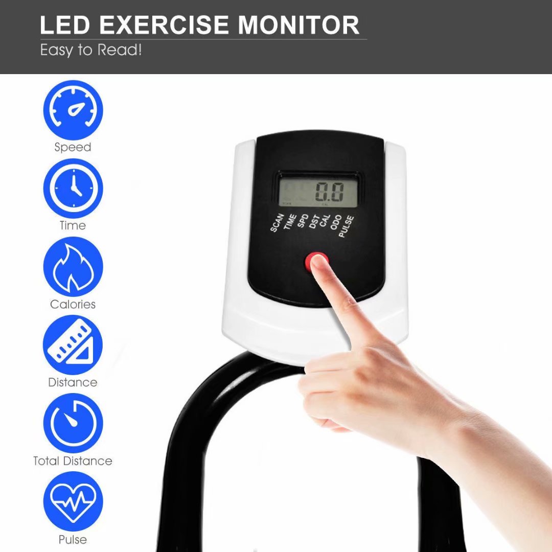 SKONYON エクササイズバイク 固定式室内サイクリングバイク 頑丈フライホイール自転車 家庭用有酸素運動用