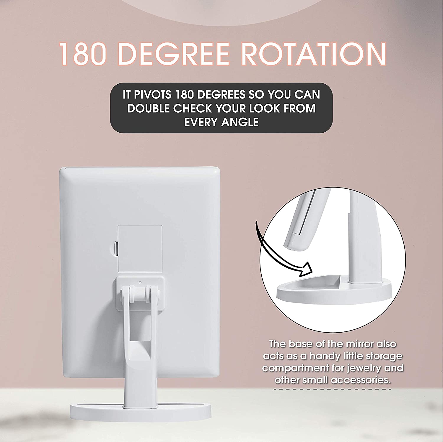 化粧鏡 バニティミラー ライト付き 1倍 2倍 3倍拡大 タッチスクリーンスイッチ デュアル電源 ポータブル三つ折りミラー 化粧用ライト付きミラー