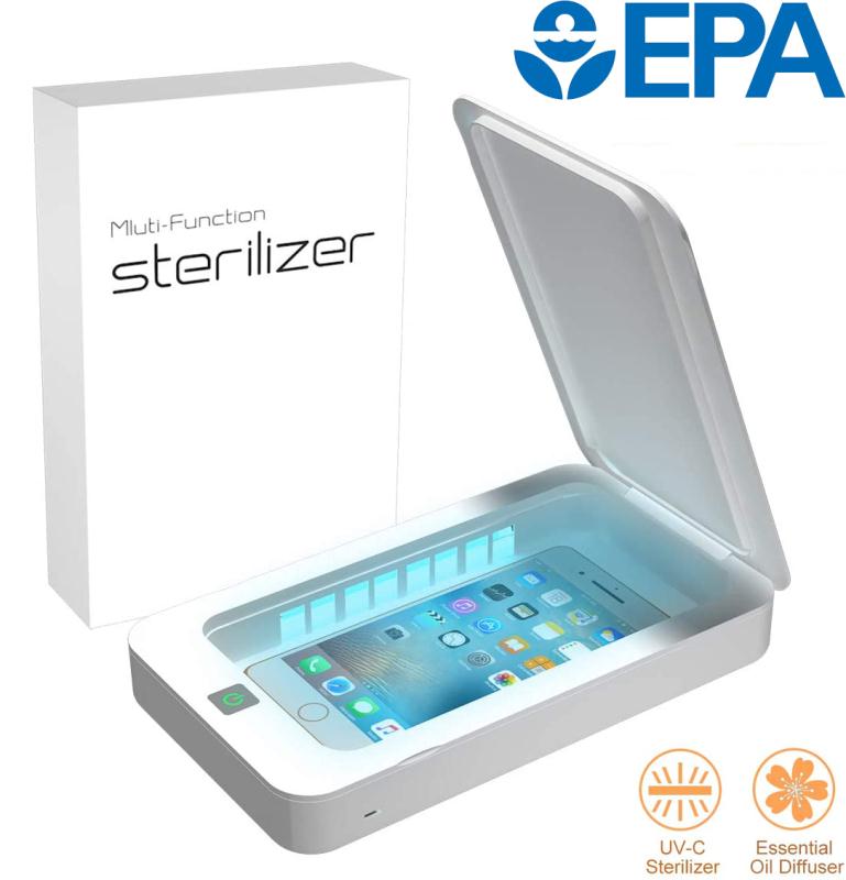 UVライトサニタイザー、ユニバーサル携帯電話殺菌装置、iOS Android携帯電話用アロマセラピー機能付き電話クリーナー、歯ブラシジュエリーウォッチ