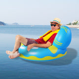 SKONYON Inflatable Swimming Pool Float for Adult, Pool Lounger Float with Cup Holder and Handles, Inflatable Water Float Pool Party Toys, Pool Floating Chair Hammock Water Park Float Sunbathing Pool