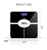 SKONYON 高精度体重計 バックライト付きディスプレイ、ステップオンテクノロジー、400 ポンドの容量と正確な体重測定、ブラック