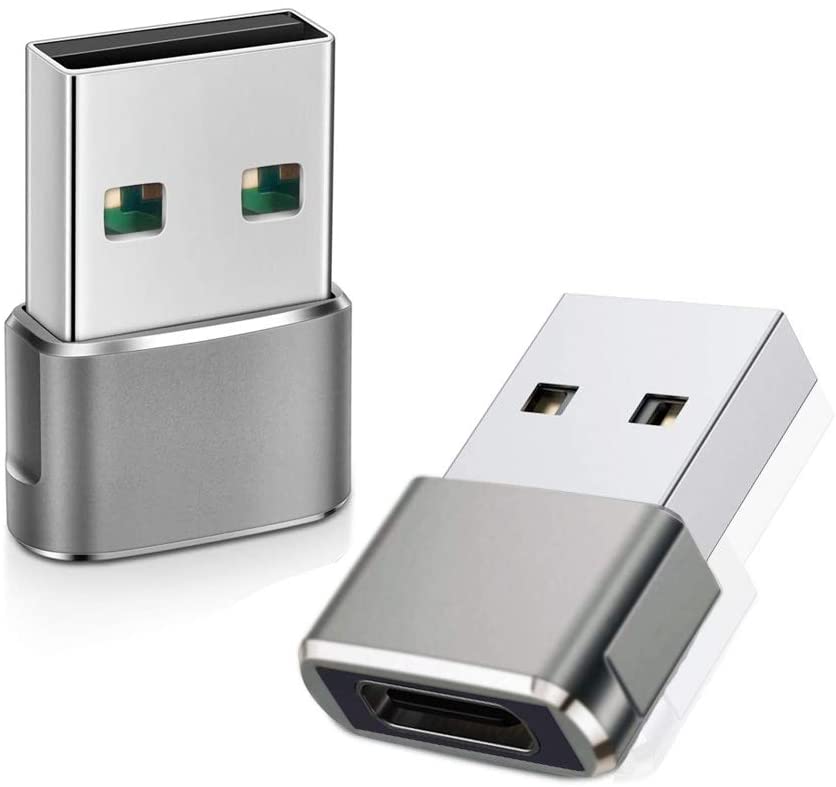 USB C - USB アダプター (2 個パック)、SKONYON USB-C メス - USB オス、USB タイプ C - USB OTG アダプター、iPhone 11 12 Pro Max、Samsung Galaxy Note 10 S20 Plus 20 S20+ 20+ Ultra 対応
