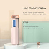 UV Light Sanitizer, Portable Travel Ultraviolet Disinfection lamp Without Chemicals for Hotel Household Wardrobe Toilet Car Pet Area,Germ-Killing, Golden Pink