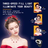 SKONYON 2021 1080p ウェブカメラ リングライトとマイク付き オートフォーカス プラグアンドプレイ オンライン学習用ウェブカメラ Zoom ミーティング Skype チーム PC Mac ノートパソコン デスクトップコンピューター (三脚付属)