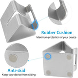 SKONYON デスク携帯電話スタンドホルダー アルミニウム電話ドッククレードル Switch対応 (シルバー)