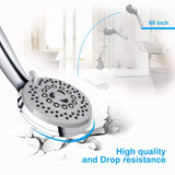 Shower Head High Pressure Water Saving 5 Mode Function Spay Handheld Showerheads Set with 79 inch Stainless Steel Hose Bracket Teflon Tape Rubber Washers