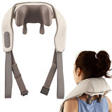 Neck Shoulder Massager 4D Deep Tissue Kneading Shiatsu Massage Machine-Beige