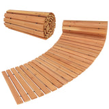 7 FT Wooden Garden Pathway with Anti-slip Surface for Gardens Patios-Natural