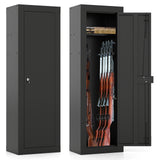 8 Rifle Safe Large Gun Cabinet with Storage Shelf-Black