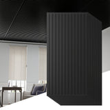 12-Pack PVC Slat Wall Panels for Interior Wall Decoration for Living Room and TV Background-Black