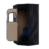 3L Portable Steam Sauna for Home Fast-Heat with 9-Level Remote Control and Folding Chair-Black