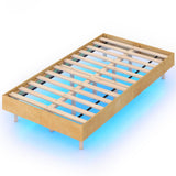 Twin/Full/Queen Size Floating Bed Frame with LED Lights for Bedroom-Twin