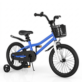 18 Feet Kids Bike with Removable Training Wheels-Navy
