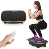 Vibration Plate Exercise Machine for Lymphatic Drainage and Weight Loss with 10 Speed Intensities-Black