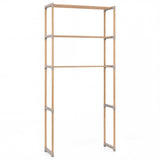3-Tier Over The Toilet Storage Rack with Open Shelves-Gray