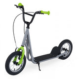 Height Adjustable Kid Kick Scooter with 12 Inch Air Filled Wheel-Grey