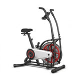 Upright Air Bike with Unlimited Resistance-Black
