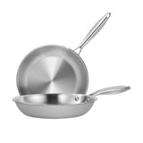 9.5in and 11in Tri-Ply Stainless Steel 2 Piece Frying Pan Set