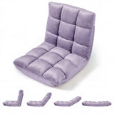 14-Position Adjustable Cushioned Floor Chair-Light Purple