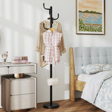 Metal Coat Rack Stand with 8 Sturdy Hooks and Metal Base
