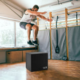 3 In 1 Foam Plyometric Box with 3 Heights and Easy-to-Clean PU Cover-16 Inches