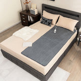 Electric Heated Mattress Pad with 5 Heating Levels and Overheat Protection-Gray