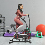 Upright Air Bike with Unlimited Resistance-Black