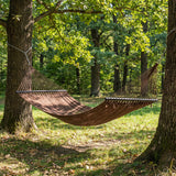 Caribbean Hammock with Spreader Bar for Patio Poolside-Brown