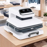 Heat Press Machine with Auto Release for T Shirts-White