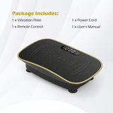 Vibration Plate Exercise Machine for Lymphatic Drainage and Weight Loss with 10 Speed Intensities-Black