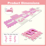 9 Pieces Interlocking Foam Puzzle Floor Mat with 3 Marker Discs-PI
