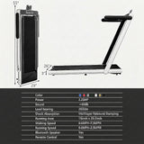 2.25HP 2 in 1 Folding Treadmill with APP Speaker Remote Control-White